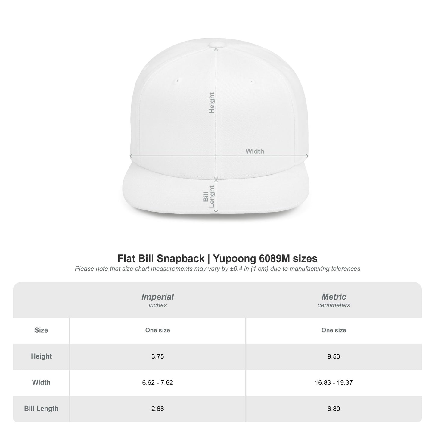 One Touch Snapback Hat