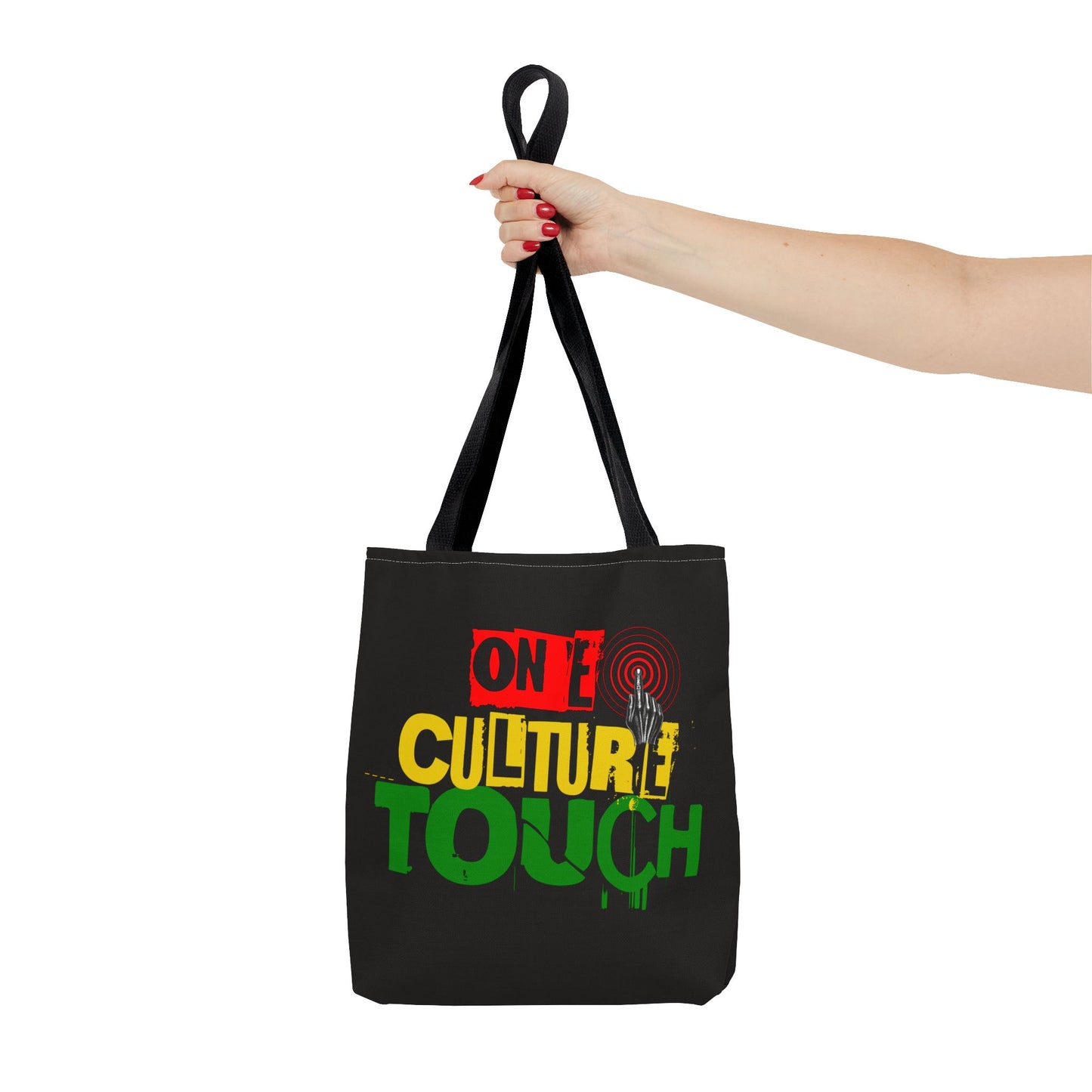 On E Culture Touch Tote Bag — Rasta-Inspired Urban Graphic Tote