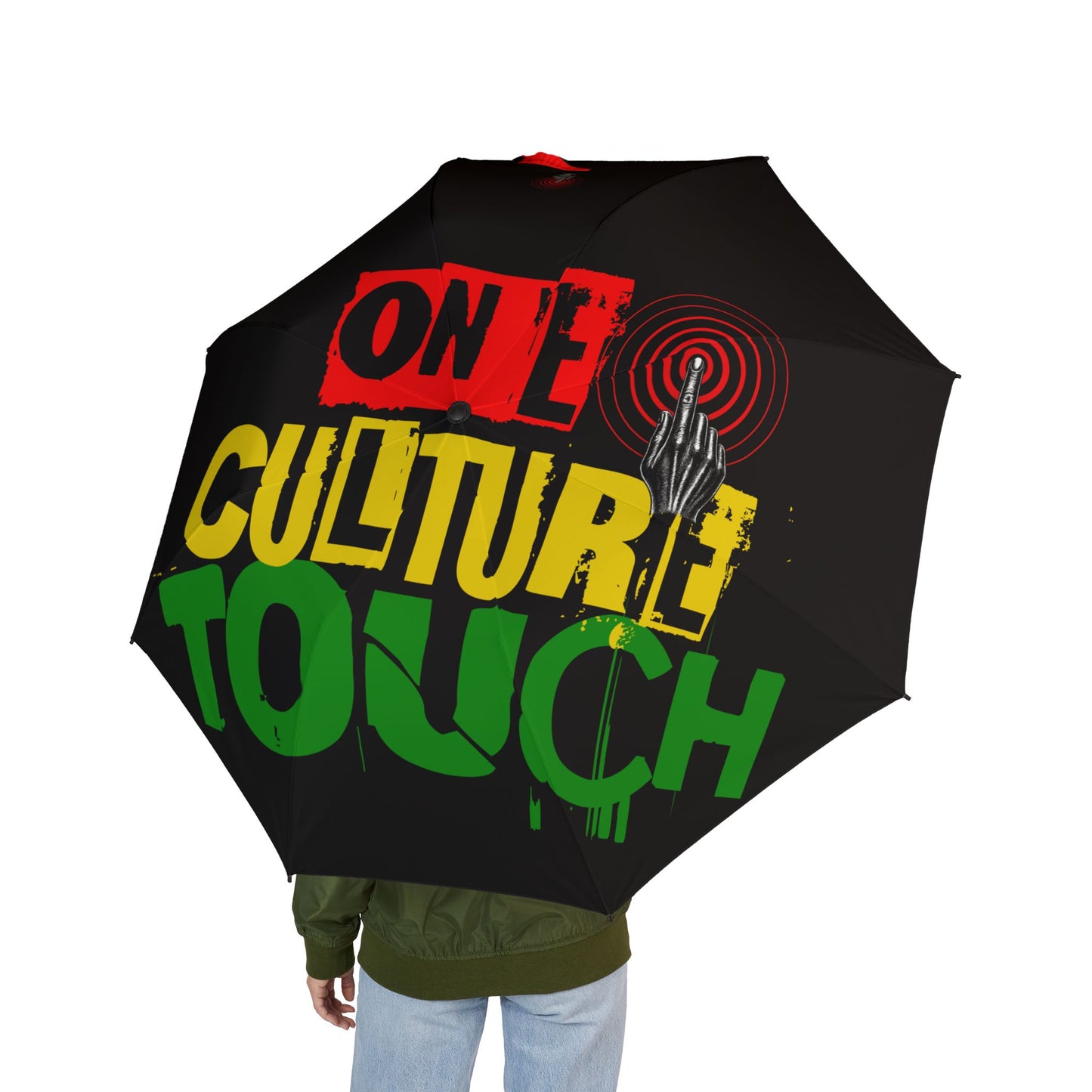 Culture Touch Foldable Umbrella — Semi-Automatic Compact Rain Parapluie