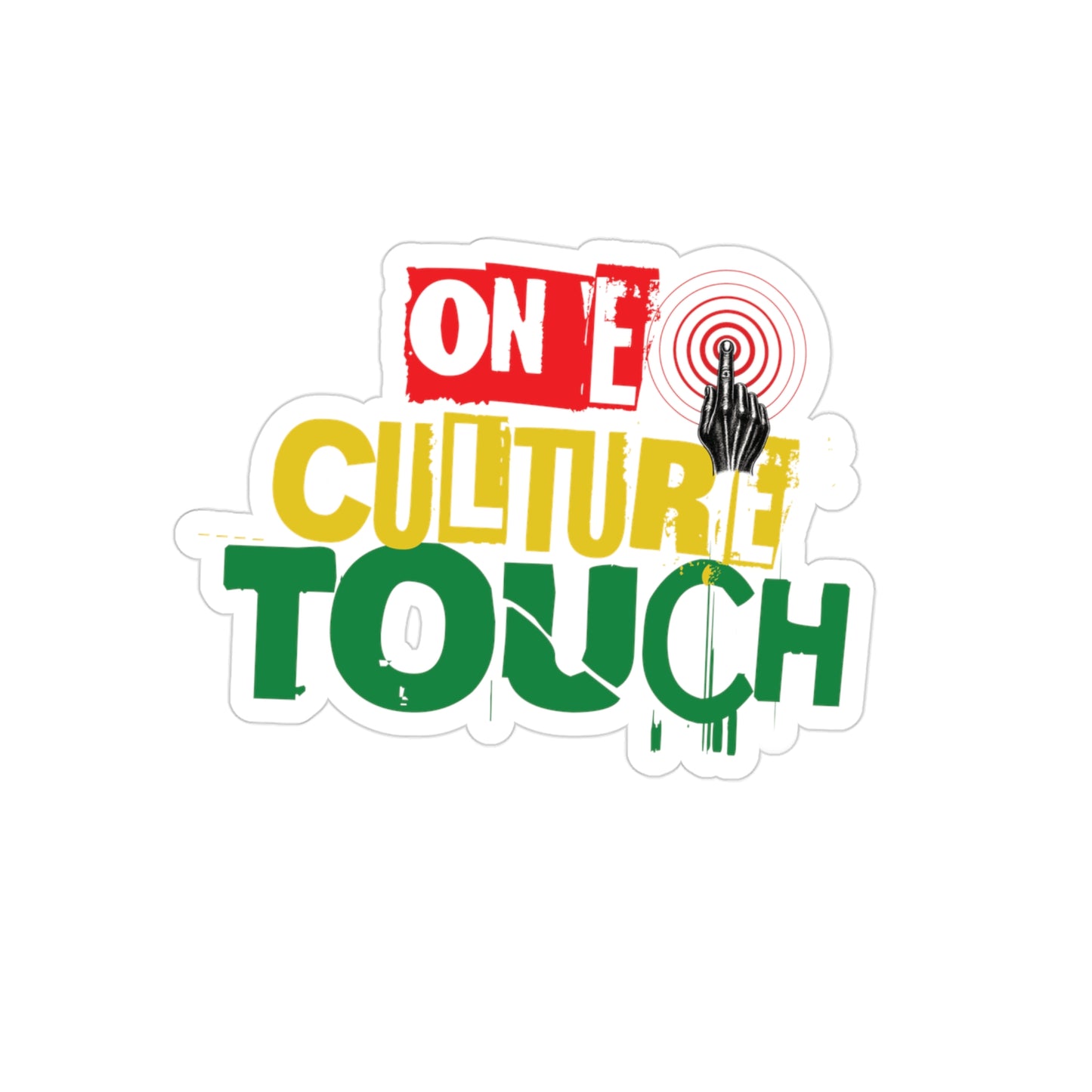 OneCultureTouch Sticker — Transparent, Weatherproof